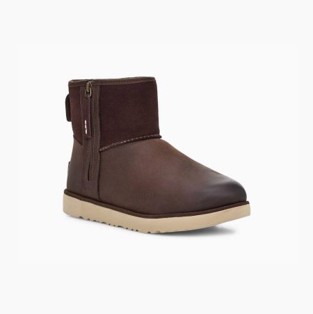 UGG Classic Mini Zip - Boots Herre - Brune (NO-D936)